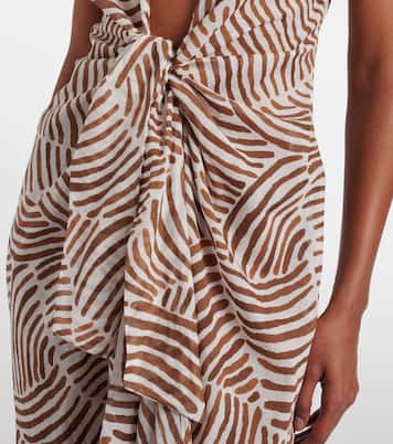 Vestido largo Sasha de algodón estampado | ViX Paula Hermanny