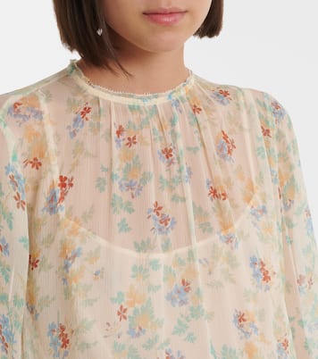 Emmeline floral ruffled silk minidress | Ulla Johnson