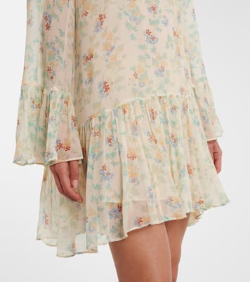 Emmeline floral ruffled silk minidress | Ulla Johnson