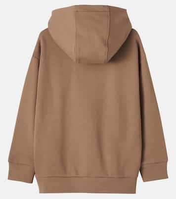 Logo cotton jersey hoodie | Versace Kids