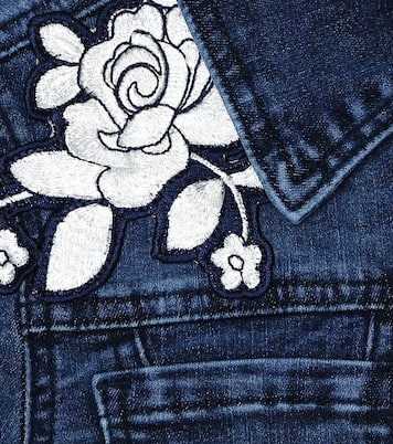 Appliquéd denim jacket | Monnalisa