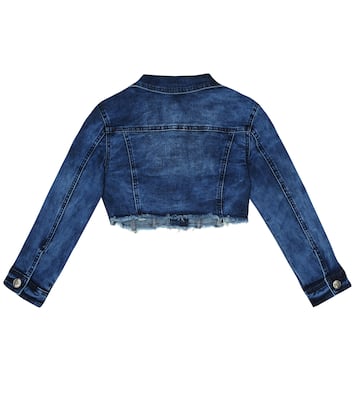 Appliquéd denim jacket | Monnalisa