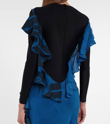 Robe asymétrique imprimée | Marine Serre