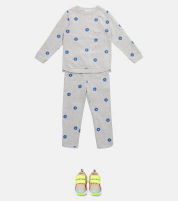 Ensemble sweat-shirt et pantalon en coton à fleurs | Stella McCartney Kids
