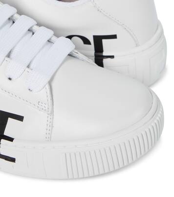 Logo leather sneakers | Versace Kids
