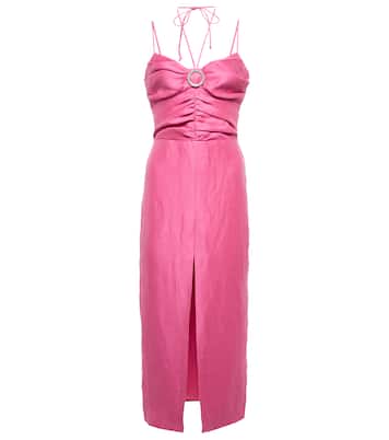 Robe midi en lin mélangé | Rasario