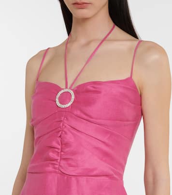 Robe midi en lin mélangé | Rasario