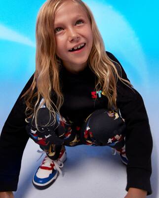 Felpa in cotone con cappuccio e logo | Stella McCartney Kids