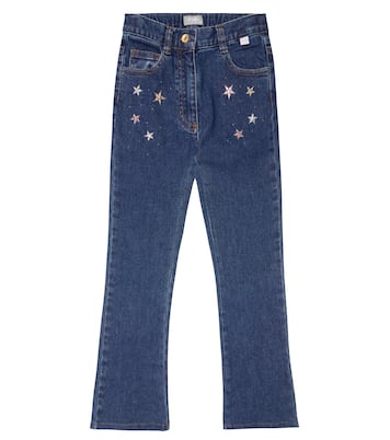 Embroidered flared jeans | Il Gufo