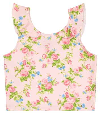Ruffle-trimmed floral jersey top | Polo Ralph Lauren Kids