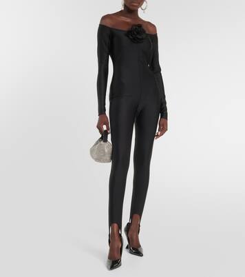 Jumpsuit in jersey con applicazione floreale | Giuseppe di Morabito