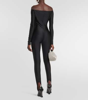 Jumpsuit in jersey con applicazione floreale | Giuseppe di Morabito