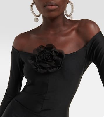 Jumpsuit in jersey con applicazione floreale | Giuseppe di Morabito