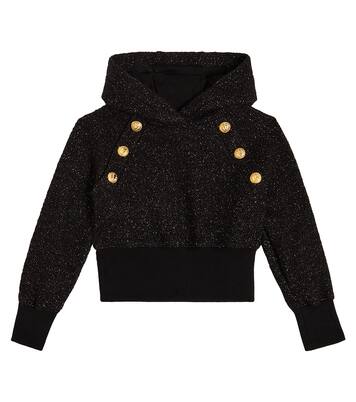 Cotton and wool-blend hoodie | Balmain Kids