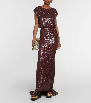 Sequined jersey maxi skirt | Dries Van Noten