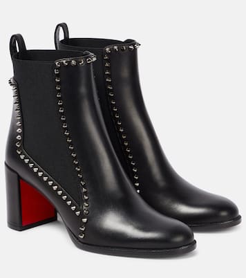 Botines Out Line Spikes de piel | Christian Louboutin