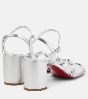 Queenie PVC and metallic leather sandals | Christian Louboutin