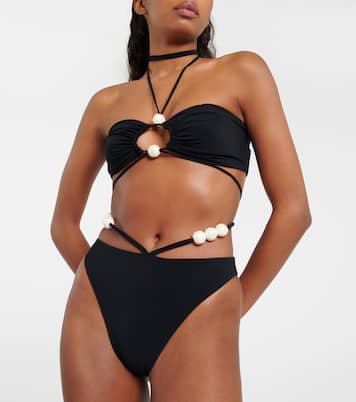 Beaded bandeau bikini top | Magda Butrym
