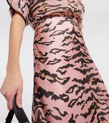 Bedruckter Maxirock Matchmaker aus Seide | Zimmermann