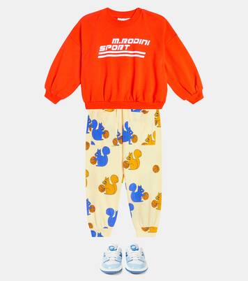 Squirrels cotton jersey sweatpants | Mini Rodini
