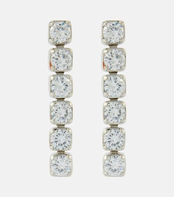 Crystal-embellished drop earrings | Jil Sander