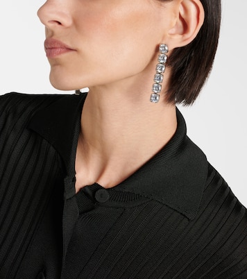 Crystal-embellished drop earrings | Jil Sander