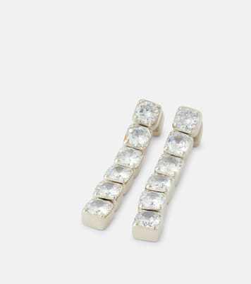 Crystal-embellished drop earrings | Jil Sander