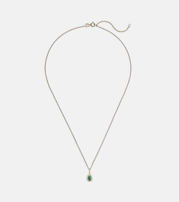 Bonbon 14kt gold pendant necklace with emerald | Stone and Strand