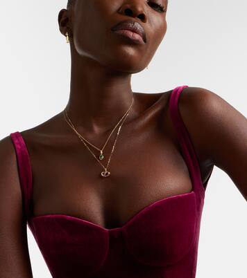 Bonbon 14kt gold pendant necklace with emerald | Stone and Strand