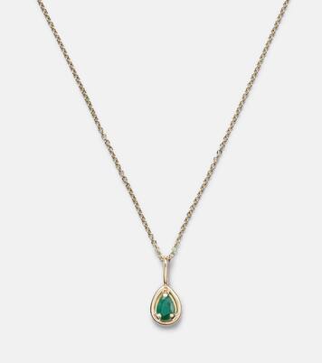 Bonbon 14kt gold pendant necklace with emerald | Stone and Strand