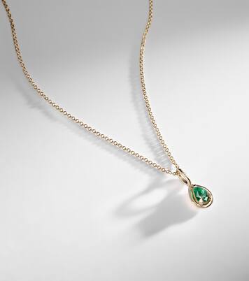 Bonbon 14kt gold pendant necklace with emerald | Stone and Strand