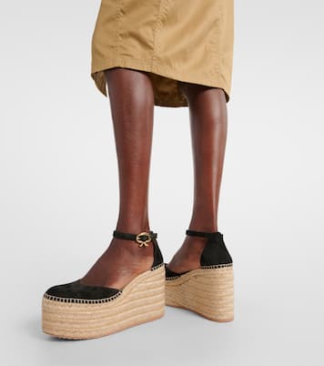 Espadrilles compensées en daim | Gianvito Rossi