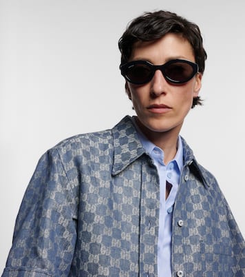 Minimal GG oval sunglasses | Gucci