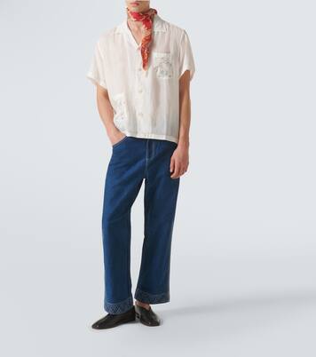 Skiers linen bowling shirt | Bode