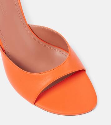 Pantoletten Jeanne 60 aus Leder | Amina Muaddi