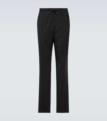 Pantalones slim en mezcla de lana y mohair | Valentino