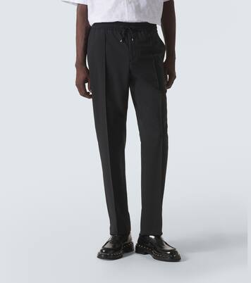 Pantalones slim en mezcla de lana y mohair | Valentino