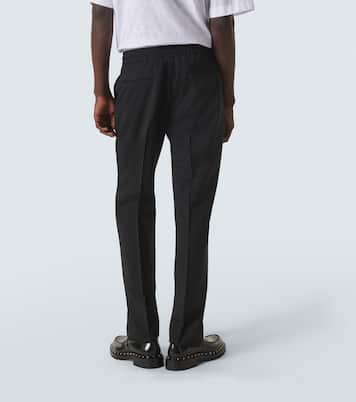 Pantalones slim en mezcla de lana y mohair | Valentino