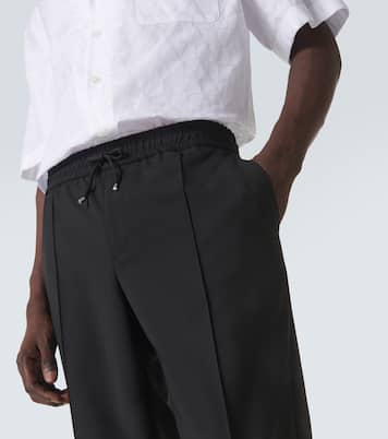 Pantalones slim en mezcla de lana y mohair | Valentino