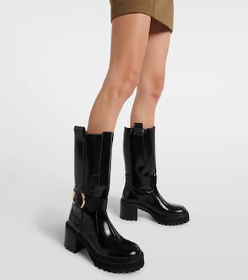 New Ring 60 leather knee-high boots | See By Chloé