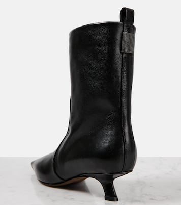 Ankle Boots aus Leder | Brunello Cucinelli