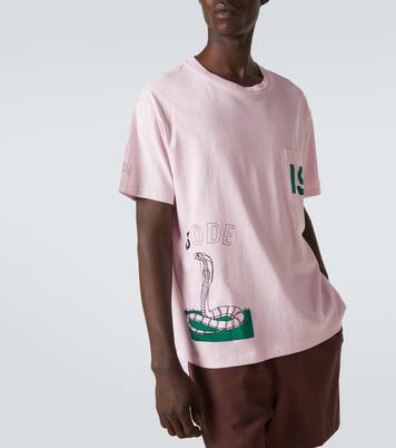 T-shirt Cobra imprimé en coton | Bode
