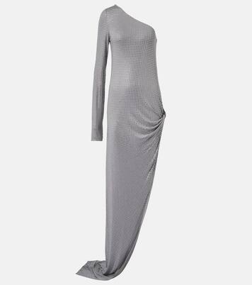 Robe longue asymétrique à cristaux | The Attico