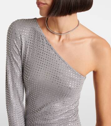 Robe longue asymétrique à cristaux | The Attico