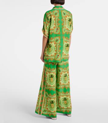 Bedrucktes Hemd La Musica aus Seide | Alémais