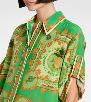 Bedrucktes Hemd La Musica aus Seide | Alémais
