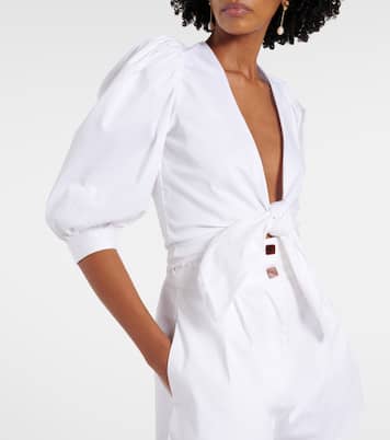 Cropped-Top aus einem Baumwollgemisch | Adriana Degreas