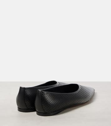 Dégradé fishnet leather ballet flats | Alaïa