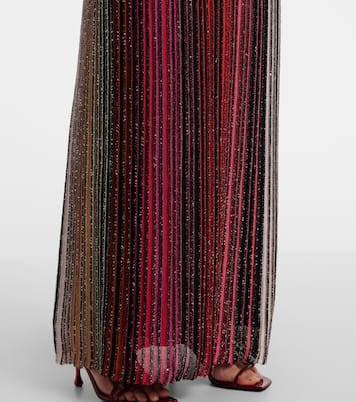 Maxirock aus Häkelstrick mit Pailletten | Missoni