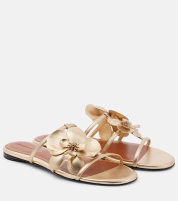 Orchid metallic leather sandals | Zimmermann